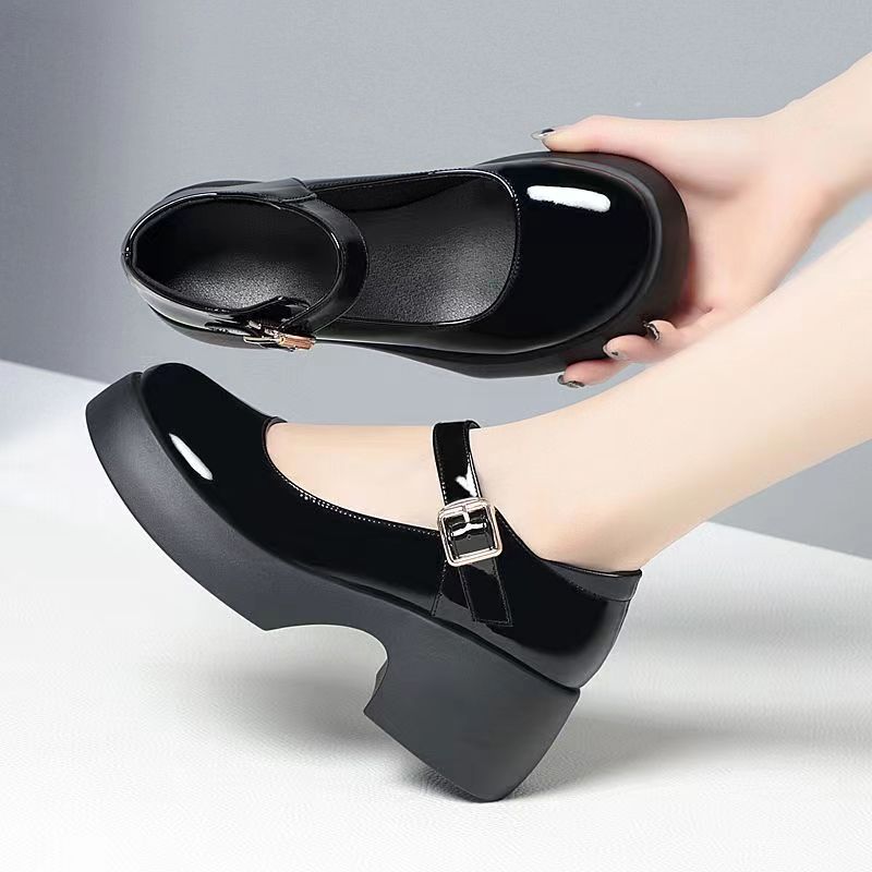 🔥Нова промоция💥 Дамски обувки на висок ток с платформа и кръгли пръсти