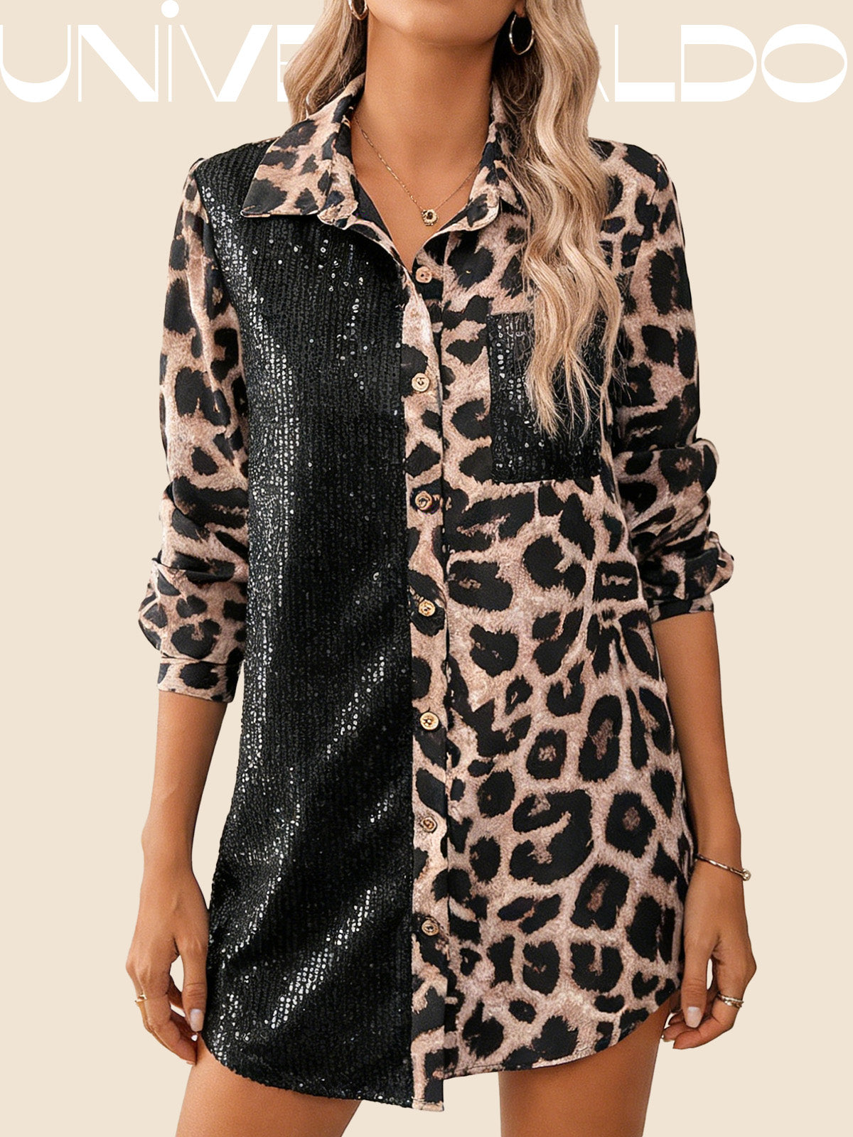 Блуза с Леопардов Принт, Ламарина и Копчета