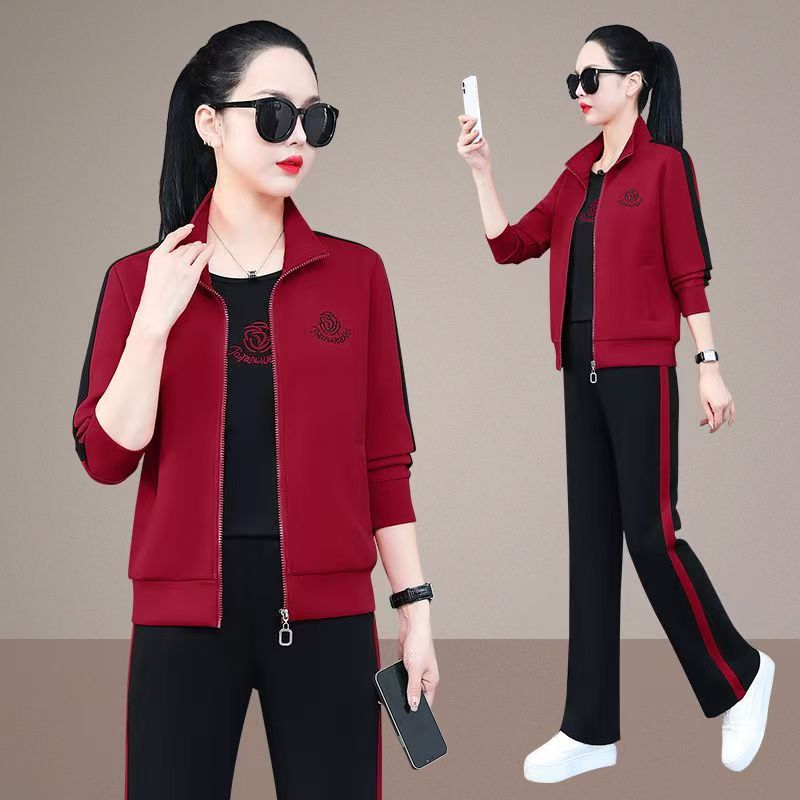 🏆【M-5XL】🔥【Яке + Тениска + Панталон】💖Нов спортно-ежедневен комплект от три части