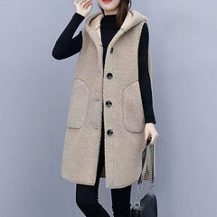 ⛄Ново зимно постъпление❄ Вълнено яке с качулка, средна дължина