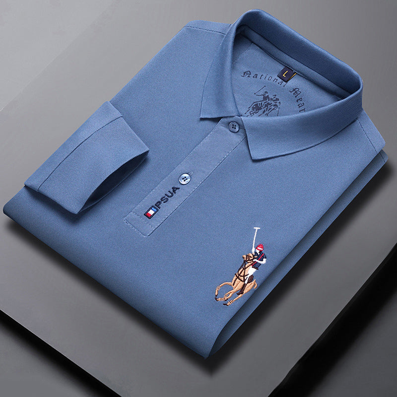 【M-4XL】Нова мъжка поло риза с дълъг ръкав