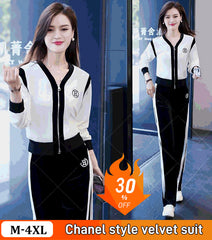 🔥Нов златен кадифен ежедневен спортен костюм