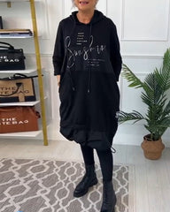 🔥🔥【S-5XL】🥰 Нова есенно-зимна рокля с голям размер, щампа, 2025