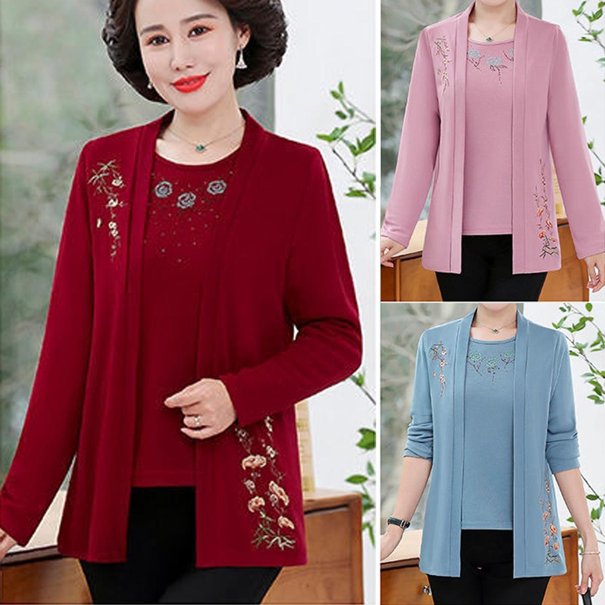 💥🎀【най-продавани】Нов комплект от две части [Външно облекло + блуза с къси ръкави] Удобна материя, размери XL-5XL