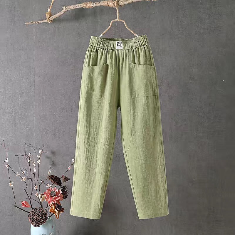 🔥【M-4XL】👖👖2025 Дамски широки панталони Удобни ежедневни панталони