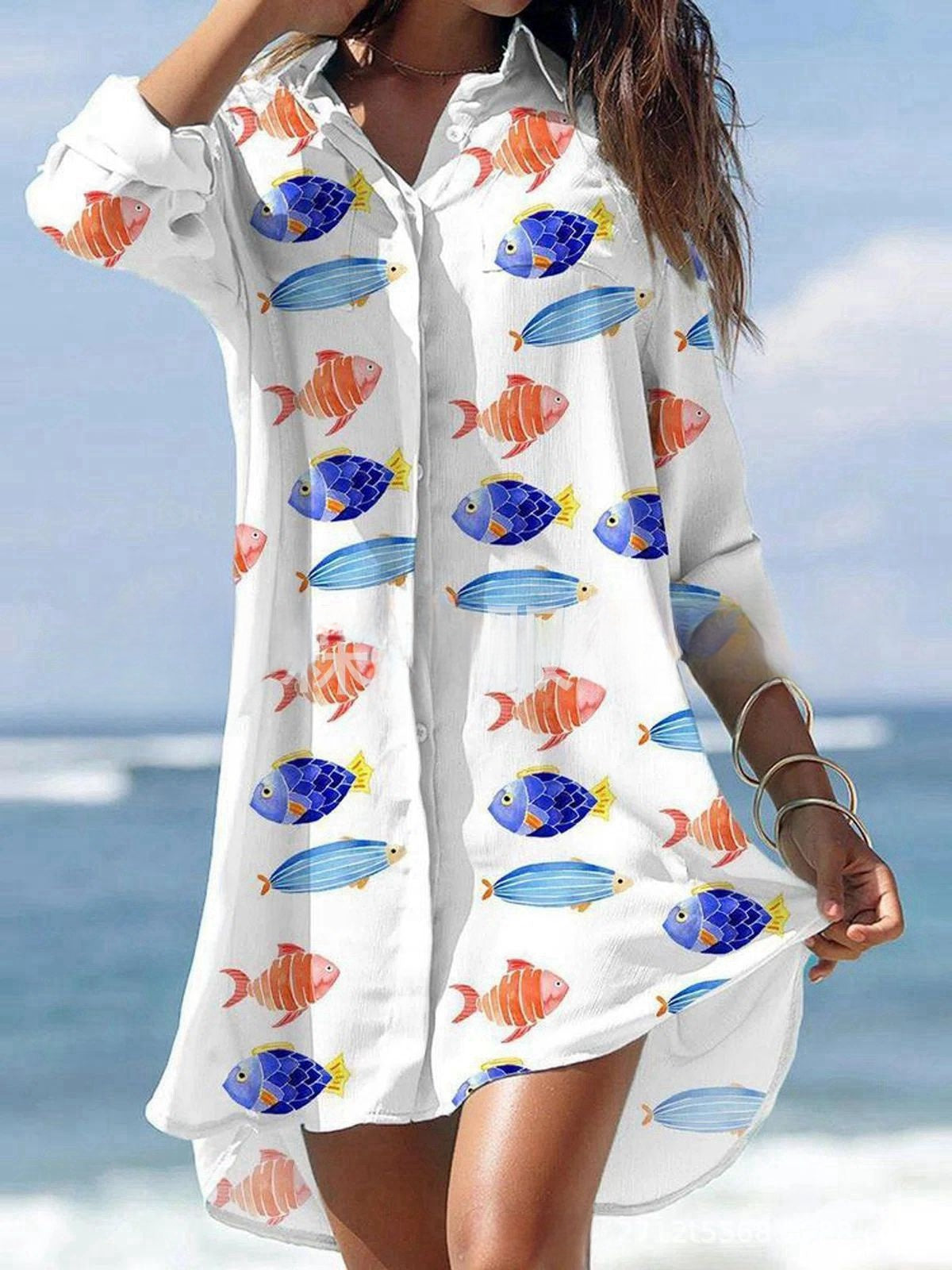 🌻【горещи продажби】🌻Нова рокля с флорална риза【S-3XL】🌻2026 г.