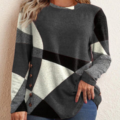 Дамска висококачествена тениска с дълъг ръкав и щампа