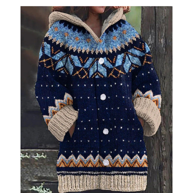 ⛄【S-5XL】✨Ново елегантно ретро яке с качулка за есен и зима