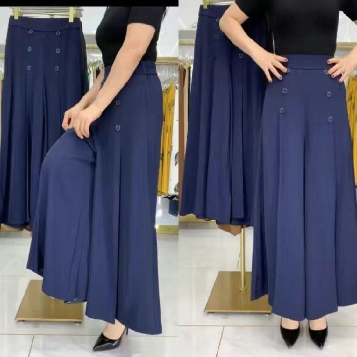🔥💖【M-5XL】Пролетно-лятна дамска пола с висока талия и широки крачоли за 2026 г.