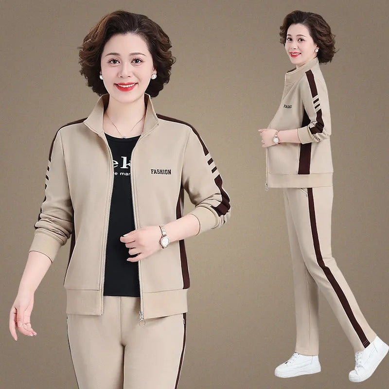 2-Части Спортен Комплект с Изправена Яка