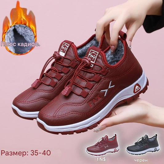 ✨【36-42】Ръчно изработени дамски кадифени памучни ботуши в нов стил, зимни