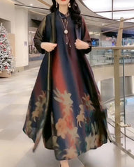 Пролетна мода нова шифонена рокля и риза от две части