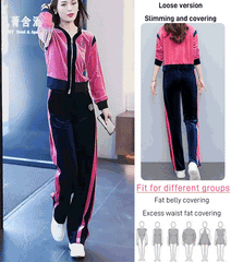 🔥Нов златен кадифен ежедневен спортен костюм