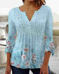 ✨🔥【S-5XL】Нов дамски топ с дълъг ръкав и щампа от 2025 г., удобен и стилен