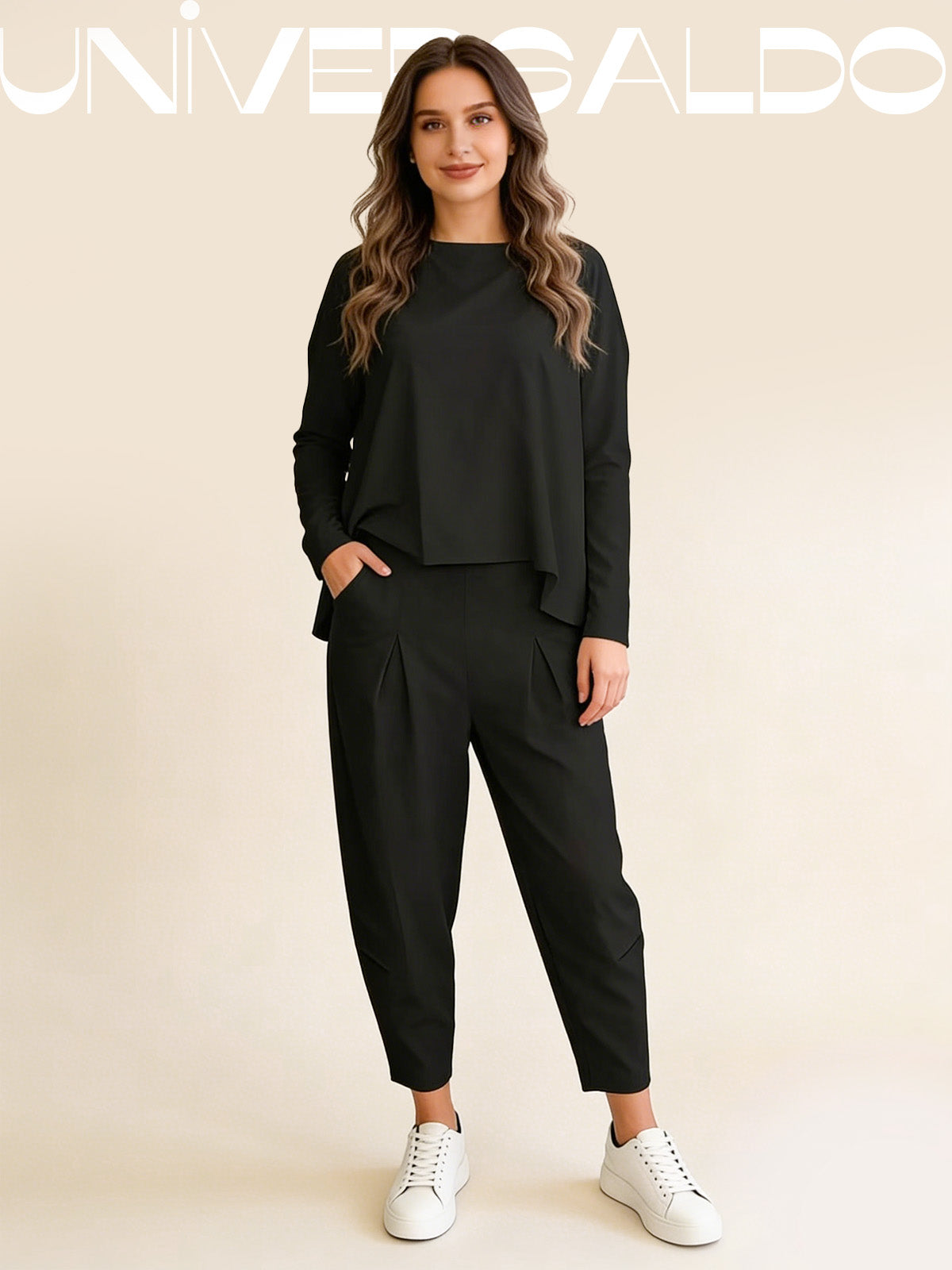 2-Части Комплект: Суитшърт с Кръгла Яка + Панталони Хараре