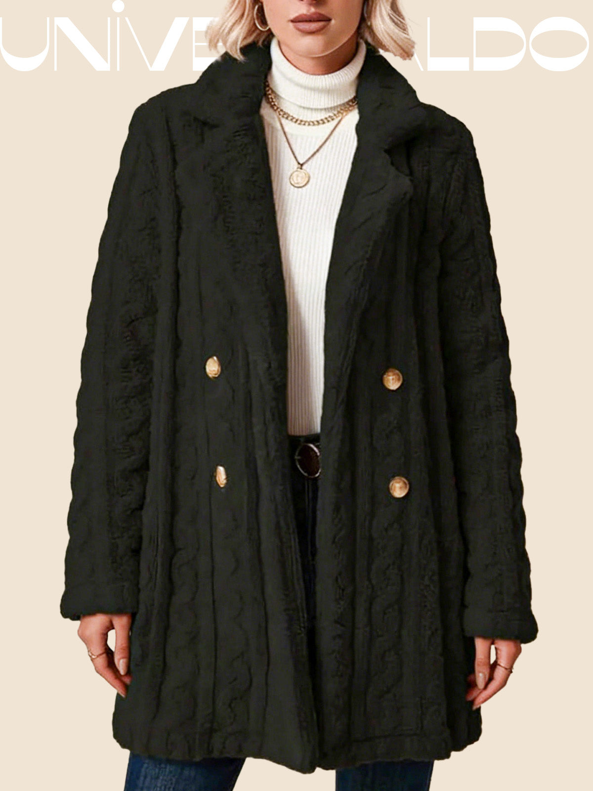 Яке с Отложна Яка, Двойни Копчета и Кашмирена Повърхност