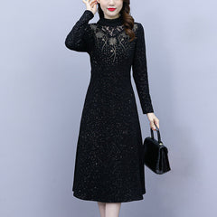 🔥【Специална зимна оферта】Нови есенно/зимни дамски рокли, дебели и топли