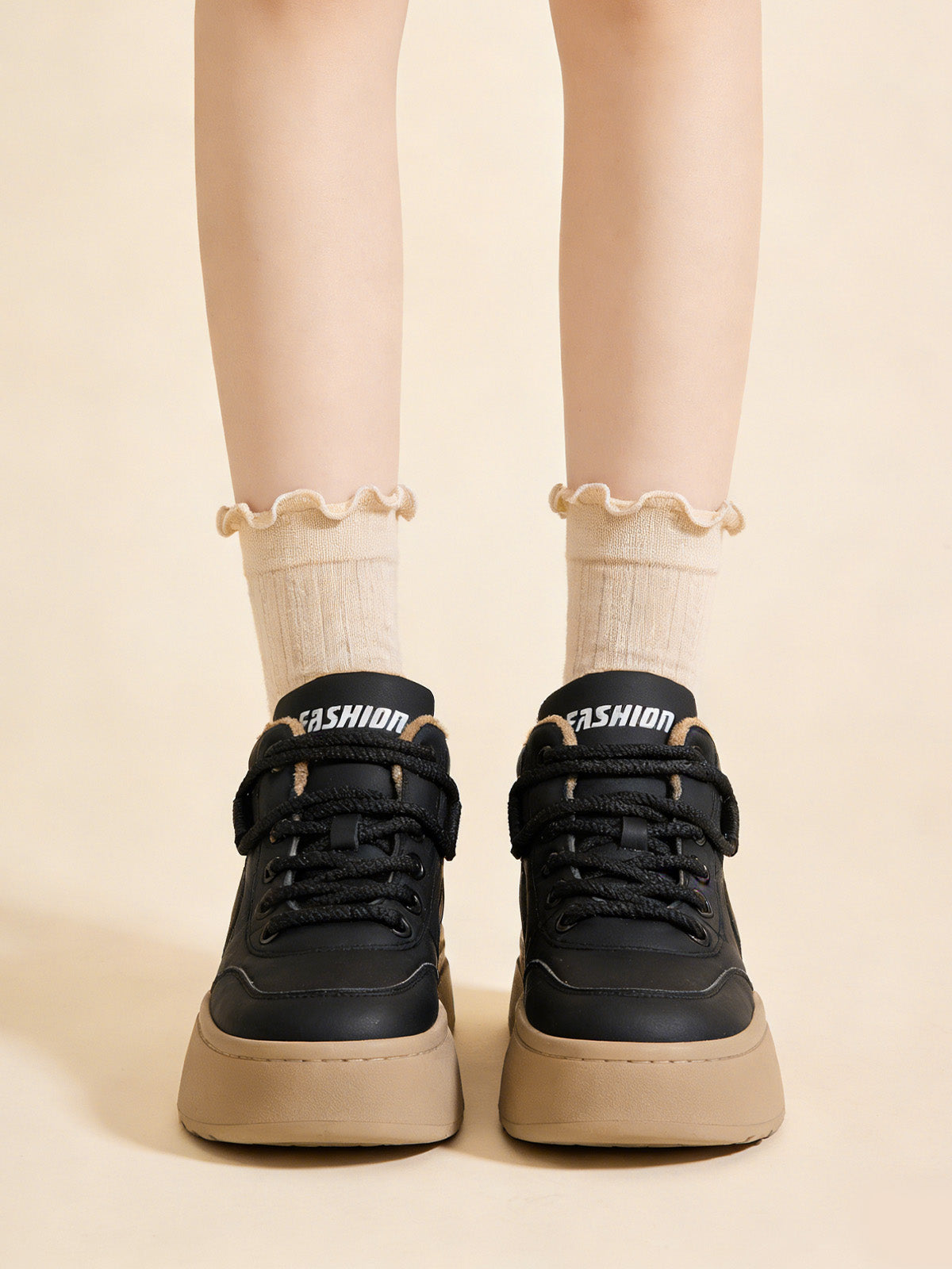 Високи Топли Обувки с Дебела Подметка и Подплата