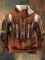 👕【50% ОТСТЪПКА】【S-4XL】Есенно-зимна модна мъжка топла блуза с дълъг ръкав и 3D принт